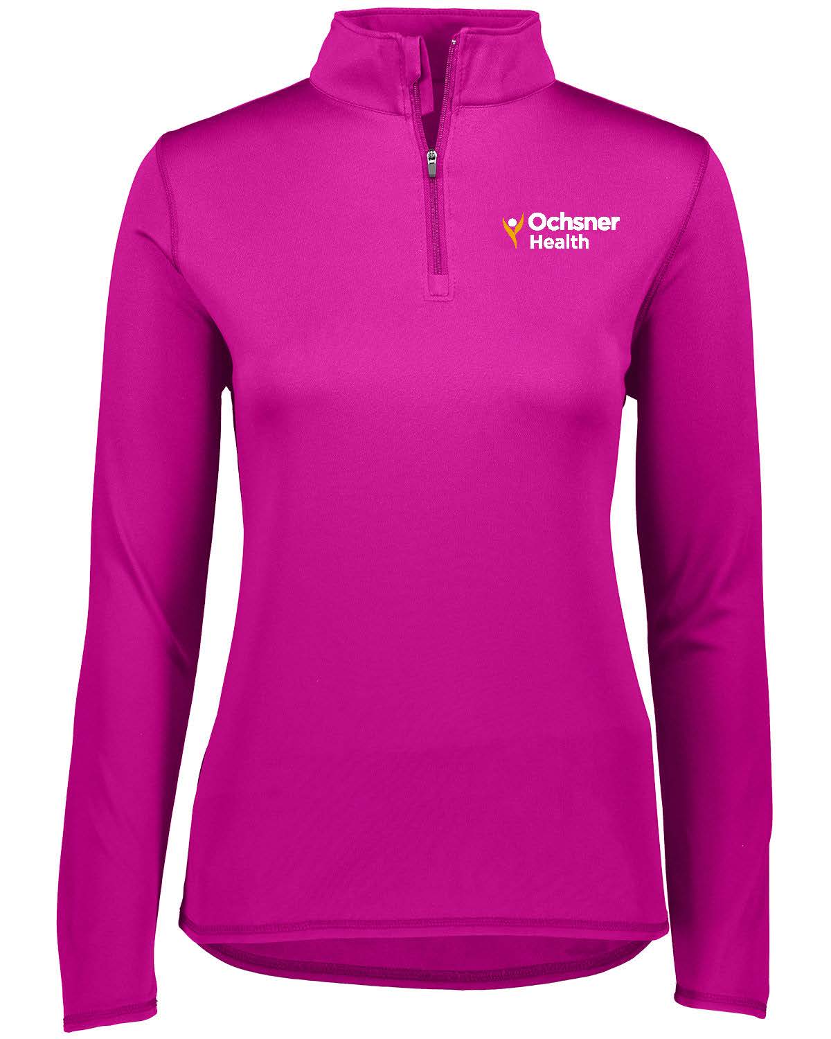 Women's 1/4 Zip Pullover Pink, Pink, large image number 1